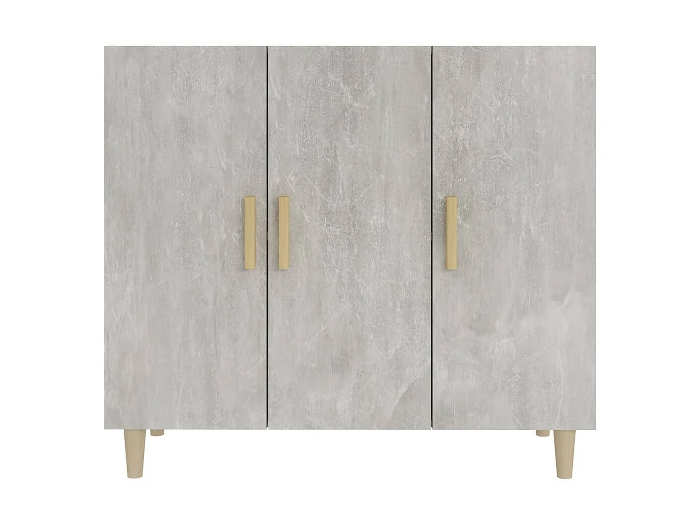 Sideboard Lowboard - Betongrau 90x34x80 cm Holzwerkstoff -RM93322