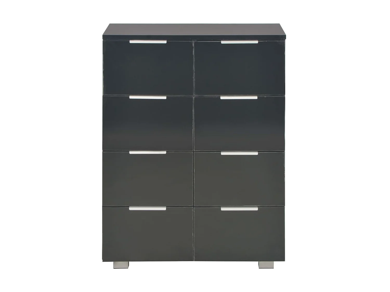 Sideboard Lowboard - Hochglanz-Schwarz 60x35x80 cm Holzwerkstoff -RM26579