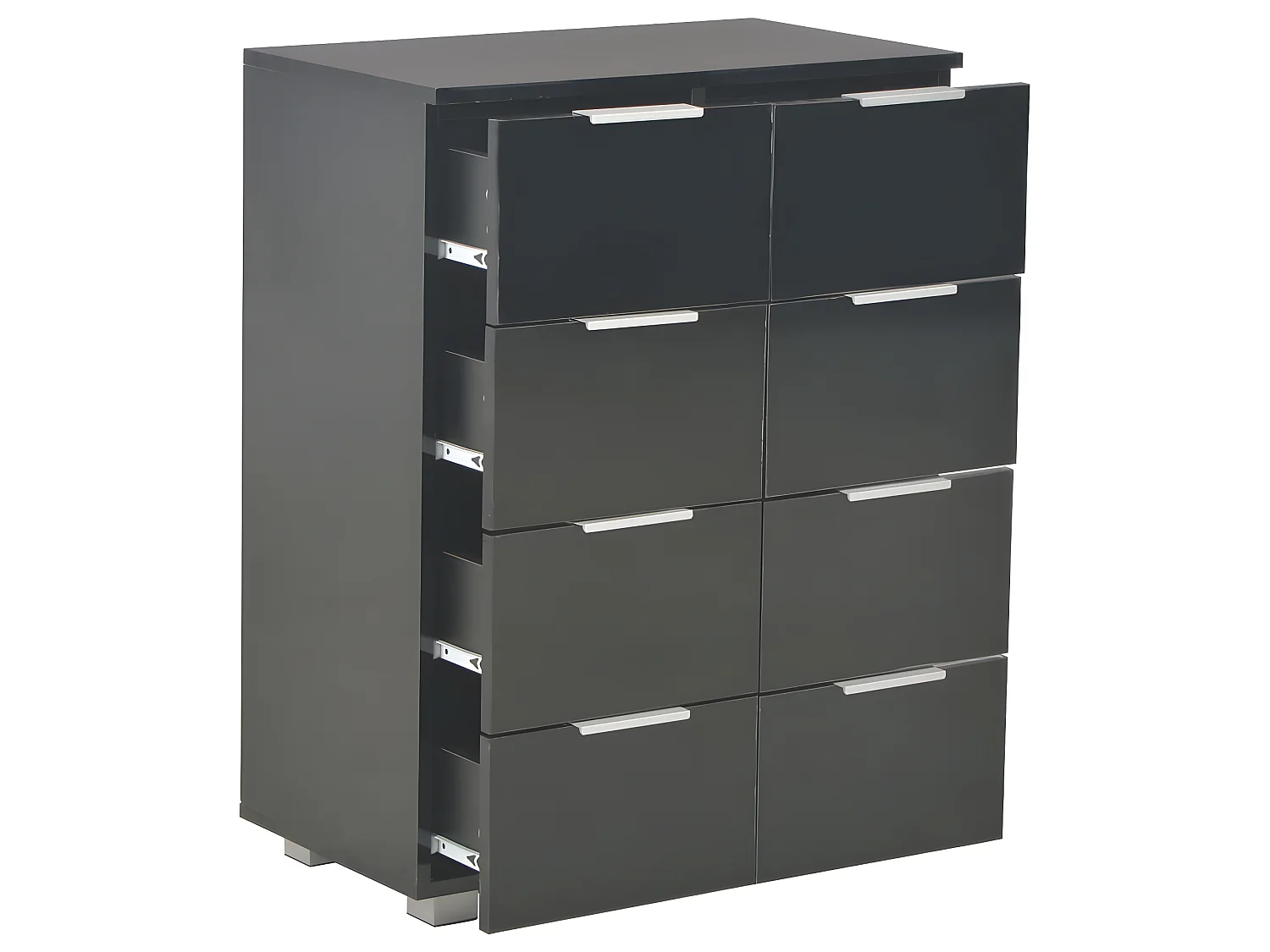 Sideboard Lowboard - Hochglanz-Schwarz 60x35x80 cm Holzwerkstoff -RM26579