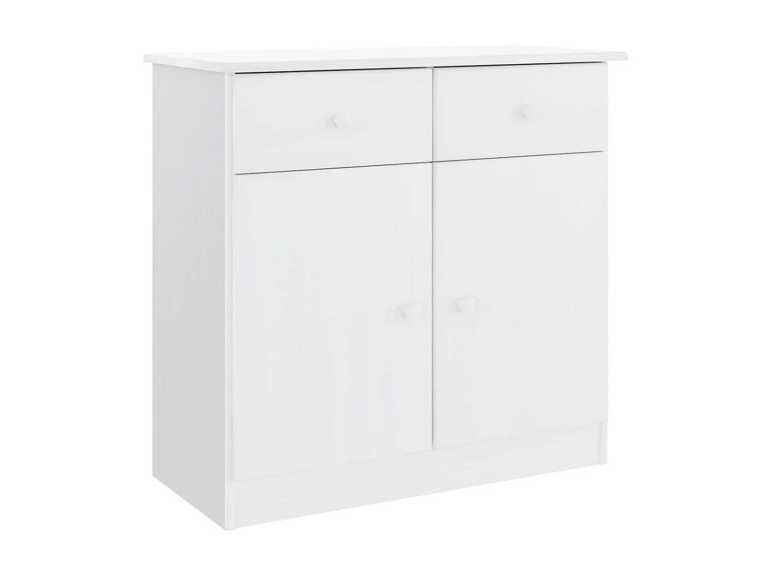 Sideboard Lowboard - ALTA Weiß 77x35x73 cm Massivholz Kiefer -RM56771