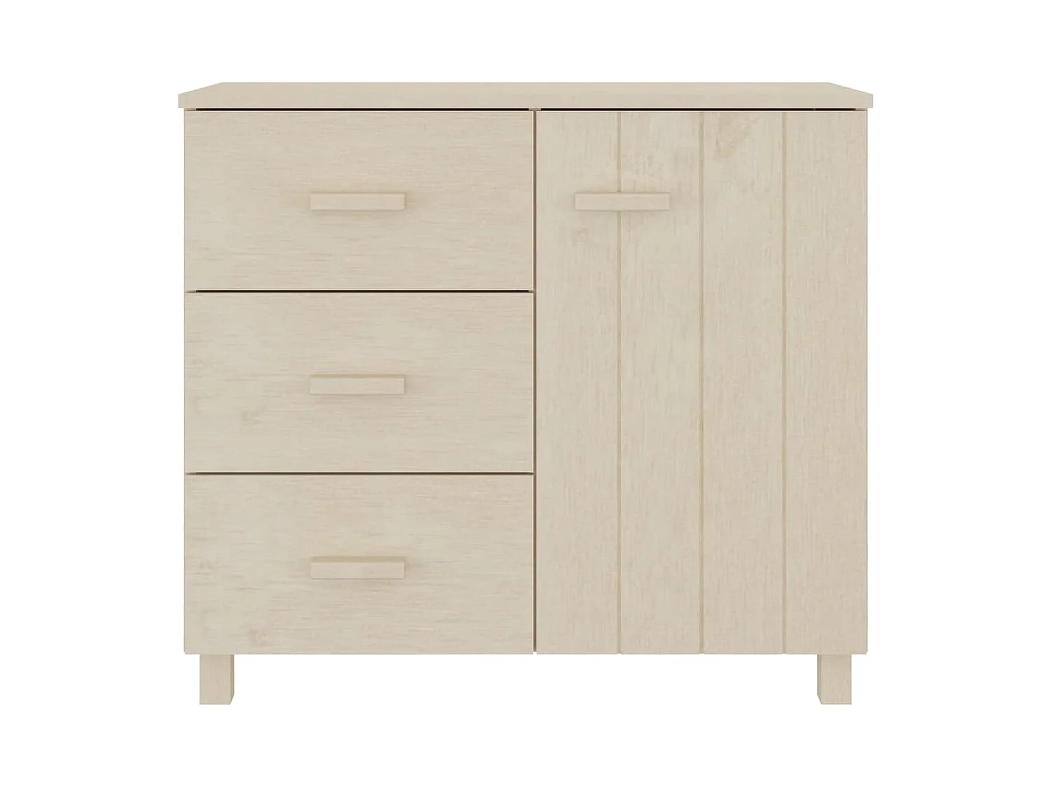 Sideboard Lowboard - HAMAR Honigbraun 90x40x80 cm Massivholz Kiefer -RM41555