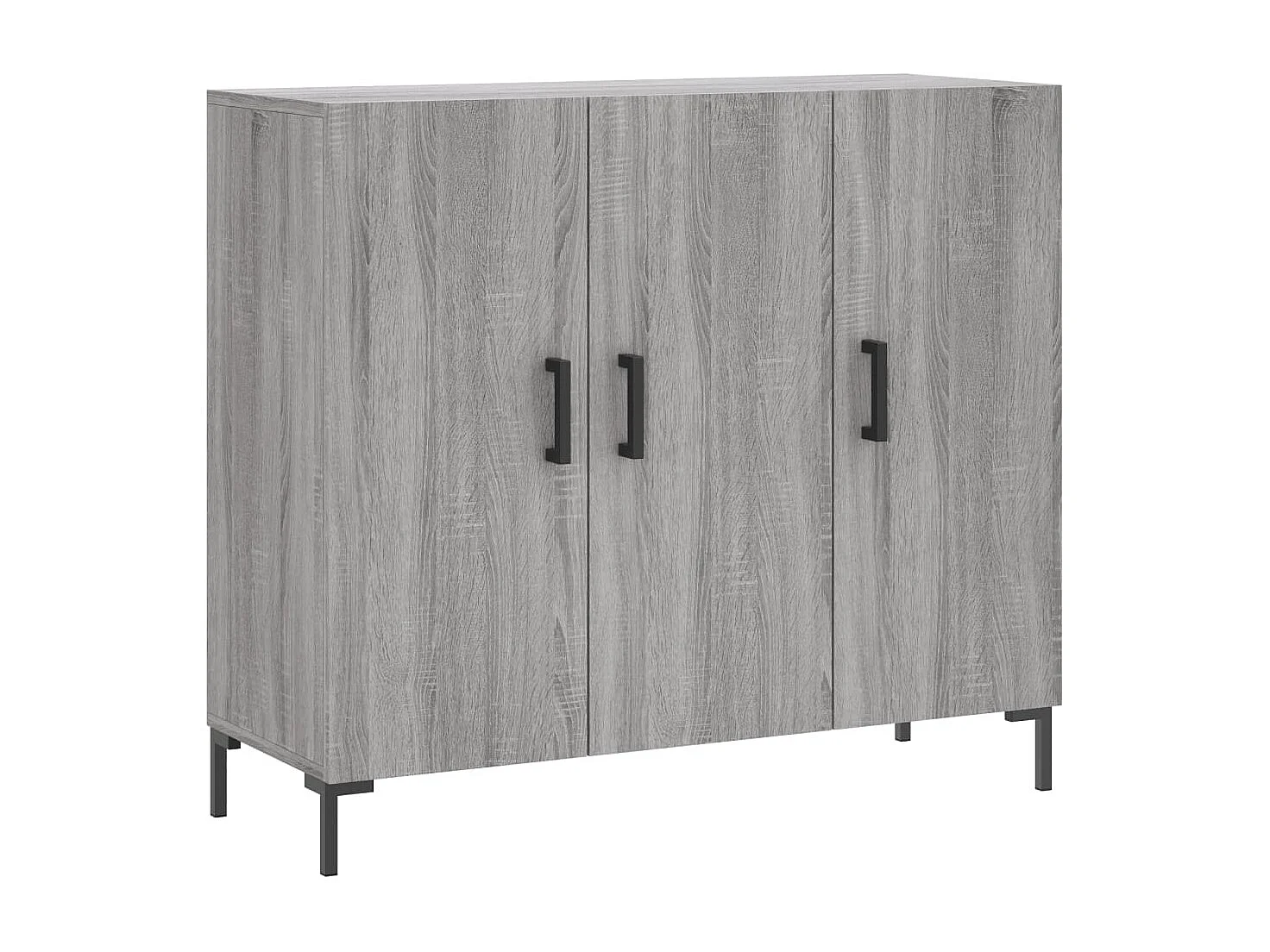 Sideboard Lowboard - Grau Sonoma 90x34x80 cm Holzwerkstoff -RM72907