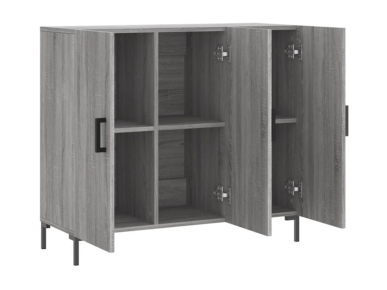 Sideboard Lowboard - Grau Sonoma 90x34x80 cm Holzwerkstoff -RM72907