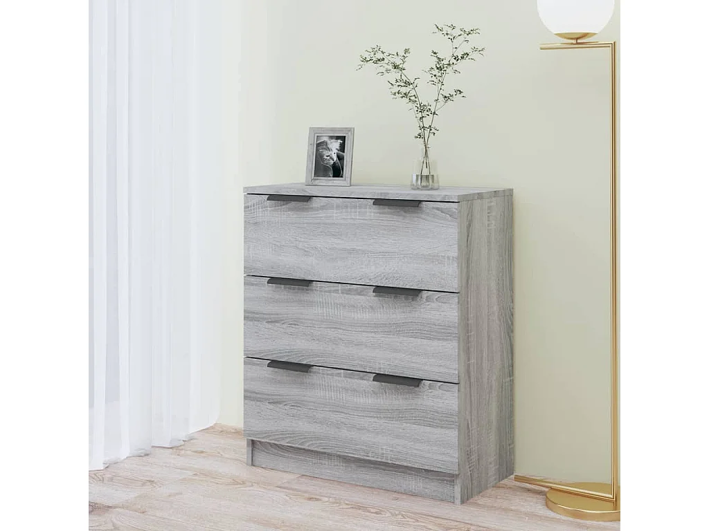 Sideboard Grau Sonoma - Lowboard 60x30x70 cm Holzwerkstoff -RM29393