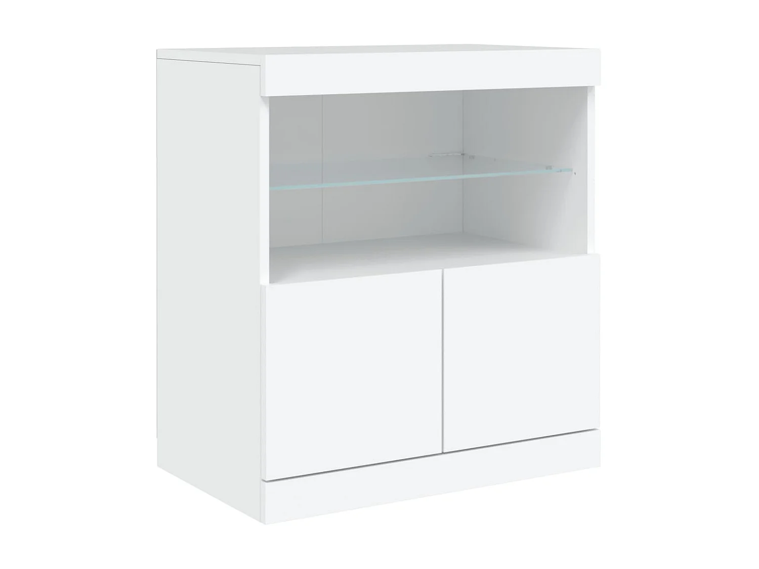 Sideboard mit LED-Leuchten Anrichte Weiß 60x37x67 cm -RM45195