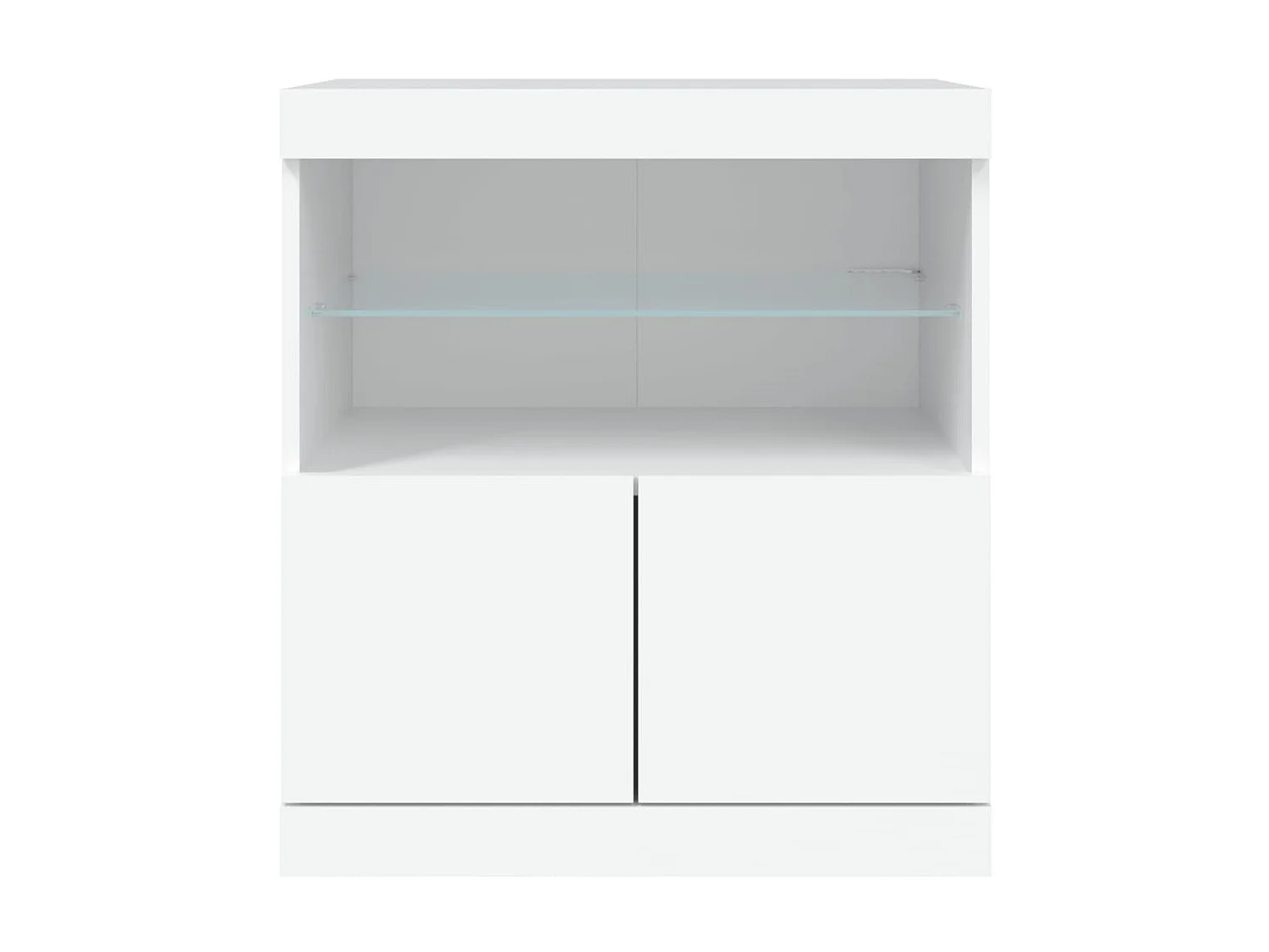 Sideboard mit LED-Leuchten Anrichte Weiß 60x37x67 cm -RM45195