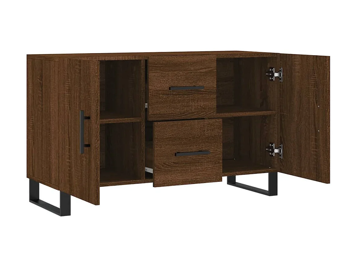 Sideboard Lowboard - Braun Eichen-Optik 100x36x60 cm Holzwerkstoff -RM73746