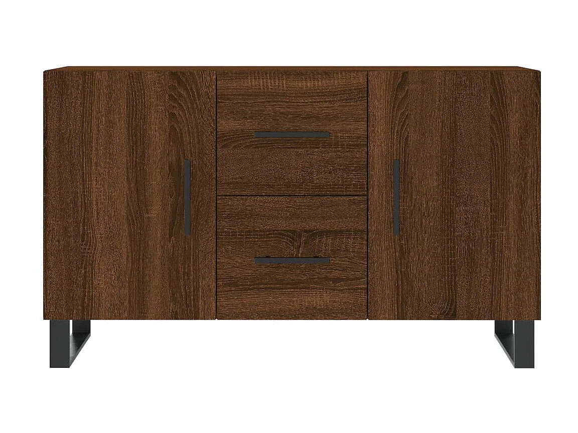 Sideboard Lowboard - Braun Eichen-Optik 100x36x60 cm Holzwerkstoff -RM73746