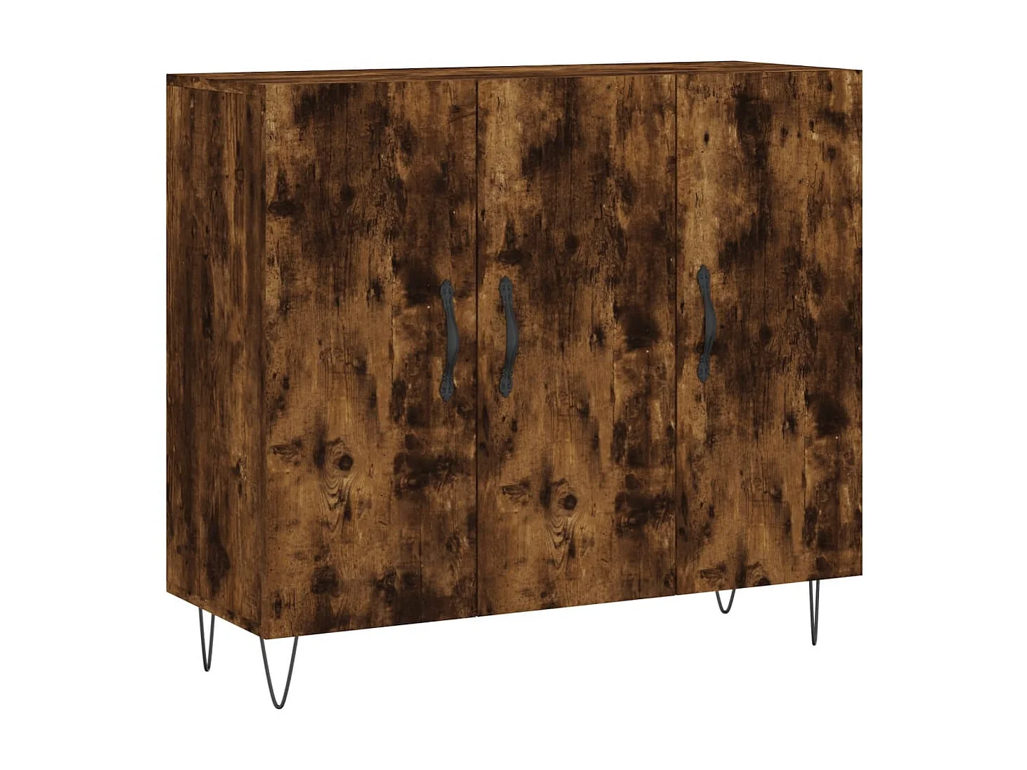 Sideboard Anrichte Räuchereiche 90x34x80 cm Holzwerkstoff -RM29782