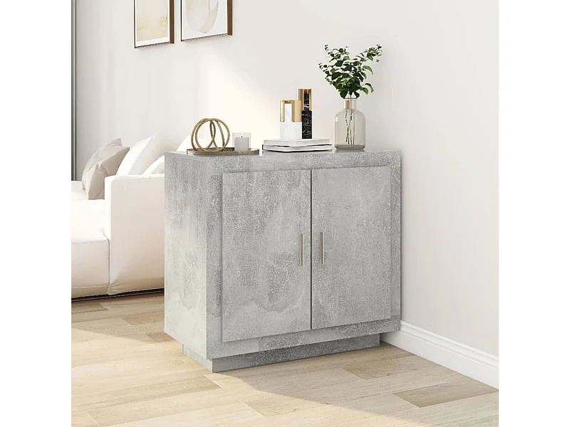 Sideboard Lowboard - Betongrau 80x40x75 cm Holzwerkstoff -RM98931