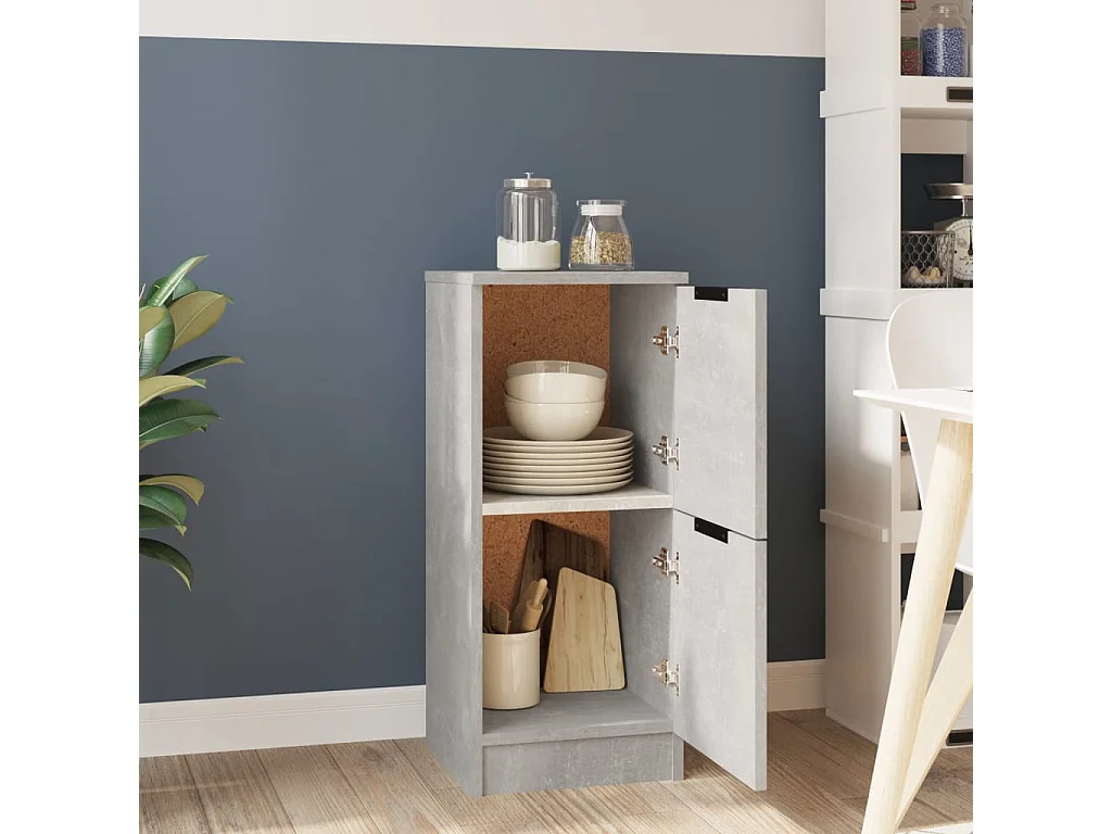Sideboard Lowboard - Betongrau 30x30x70 cm Holzwerkstoff -RM77486