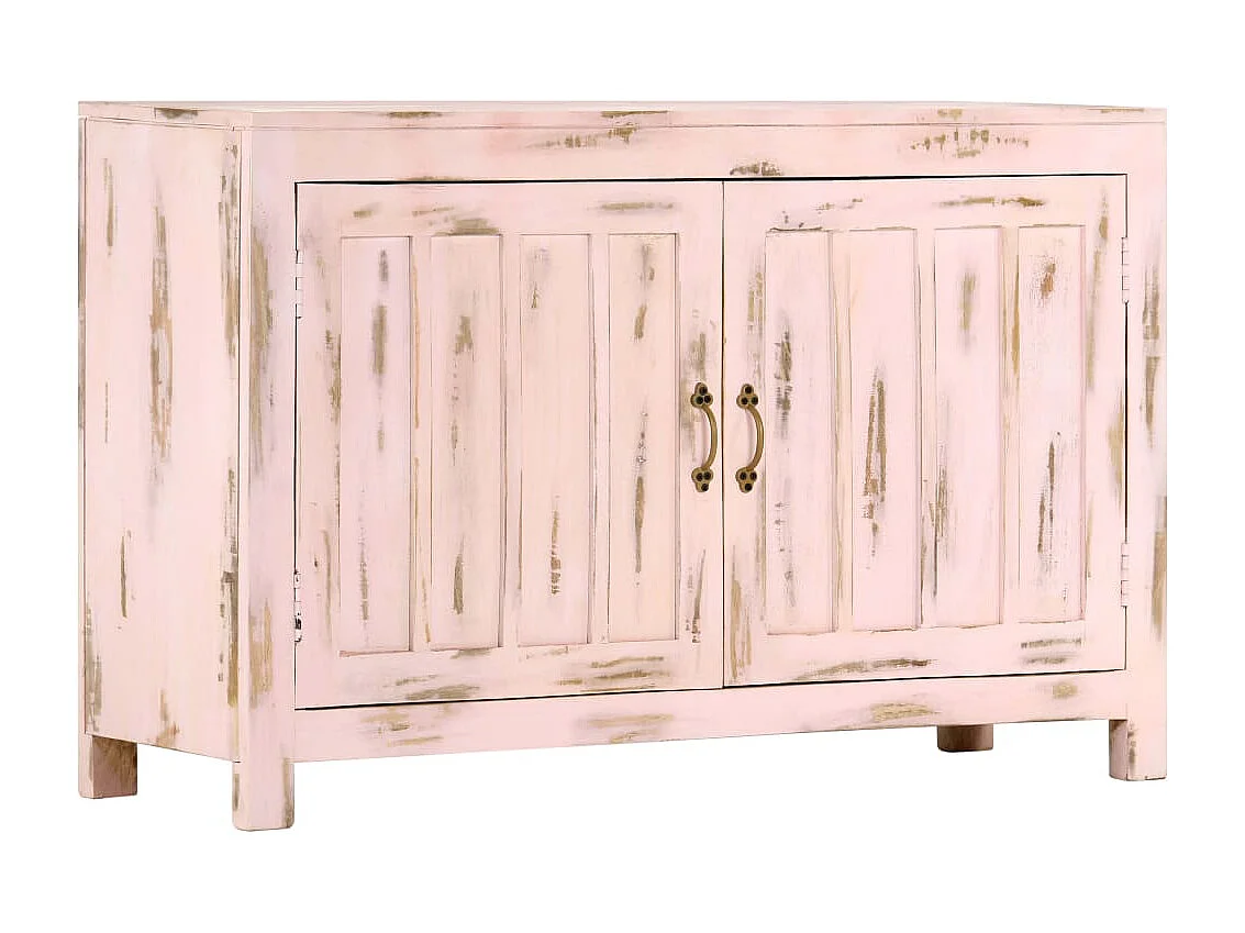 Sideboard Lowboard - Hellrosa 110x35x70 cm Massivholz Mango -RM72663