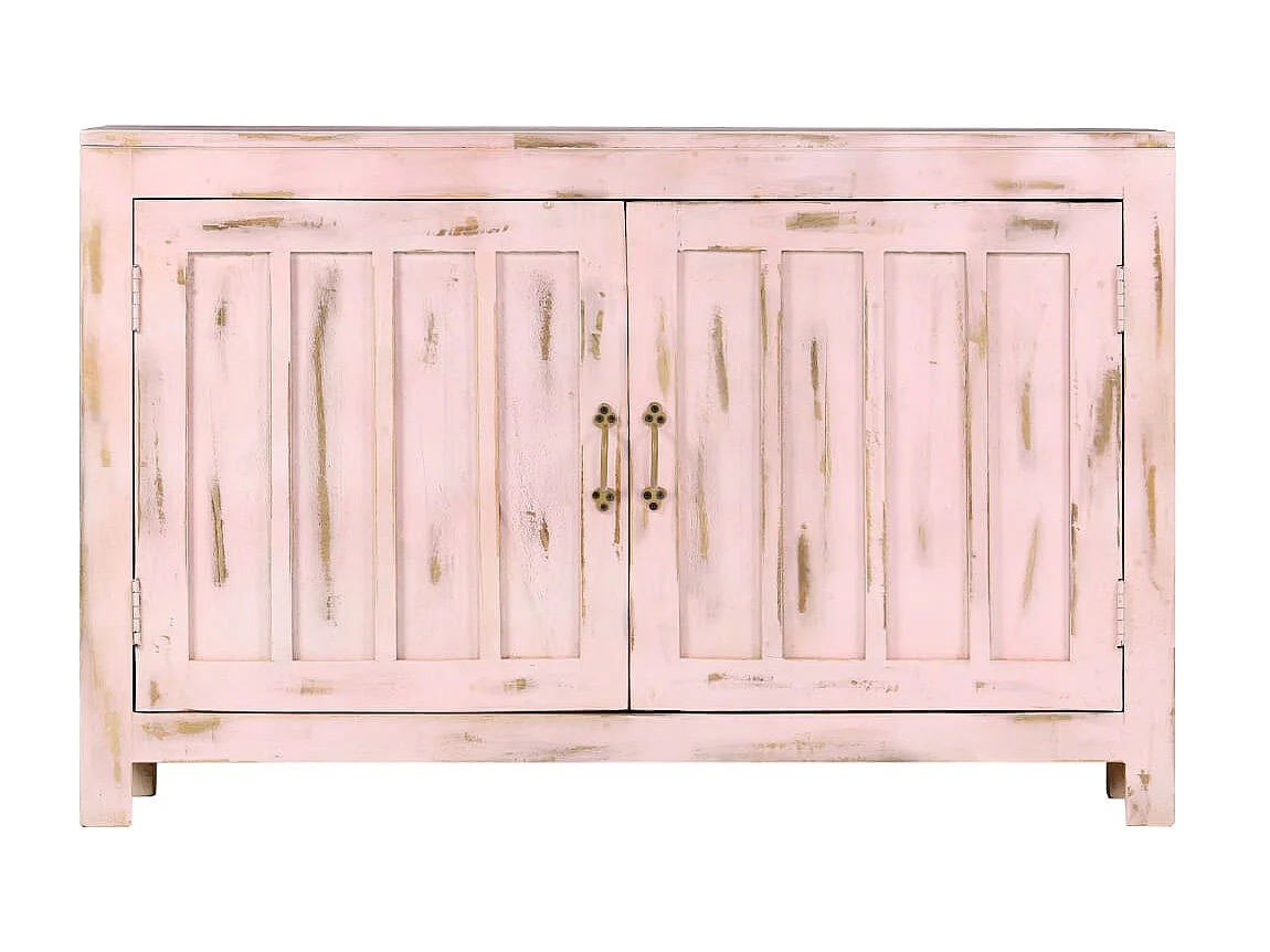 Sideboard Lowboard - Hellrosa 110x35x70 cm Massivholz Mango -RM72663