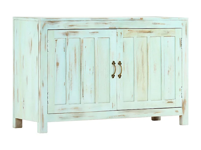 Sideboard Lowboard - Hellblau 110x35x70 cm Massivholz Mango -RM86619