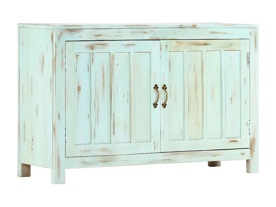 Sideboard Lowboard - Hellblau 110x35x70 cm Massivholz Mango -RM86619