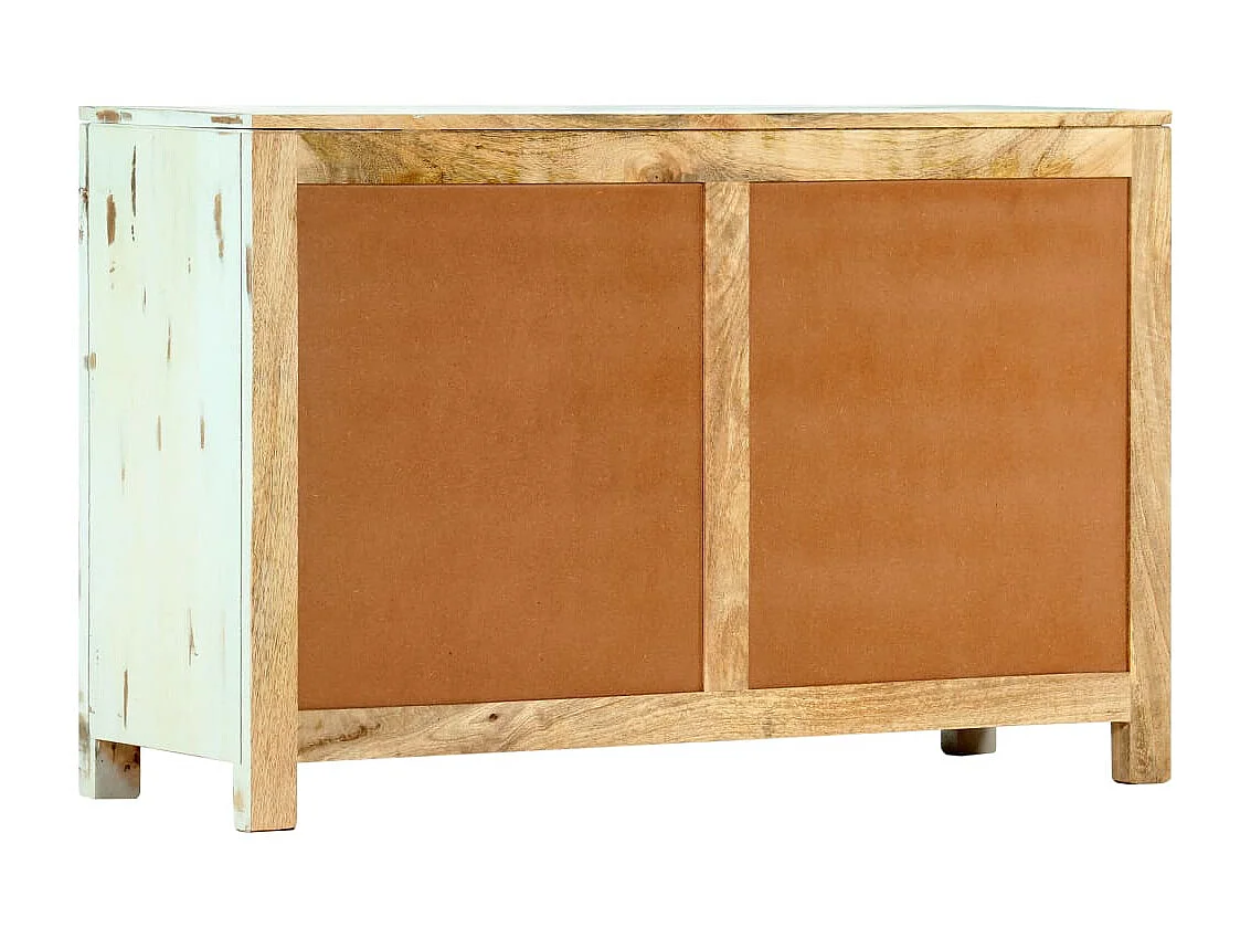 Sideboard Lowboard - Hellblau 110x35x70 cm Massivholz Mango -RM86619