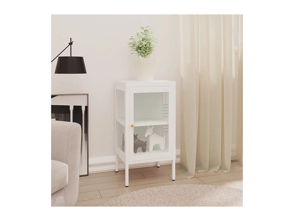 Sideboard Anrichte - 38x35x70 cm Metall und Glas -RM16038