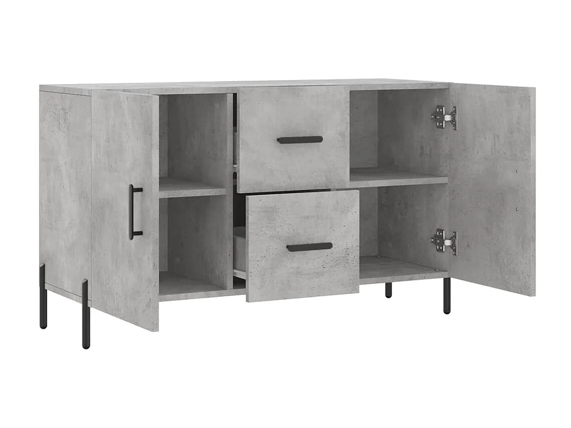 Sideboard Lowboard - Betongrau 100x36x60 cm Holzwerkstoff -RM47760