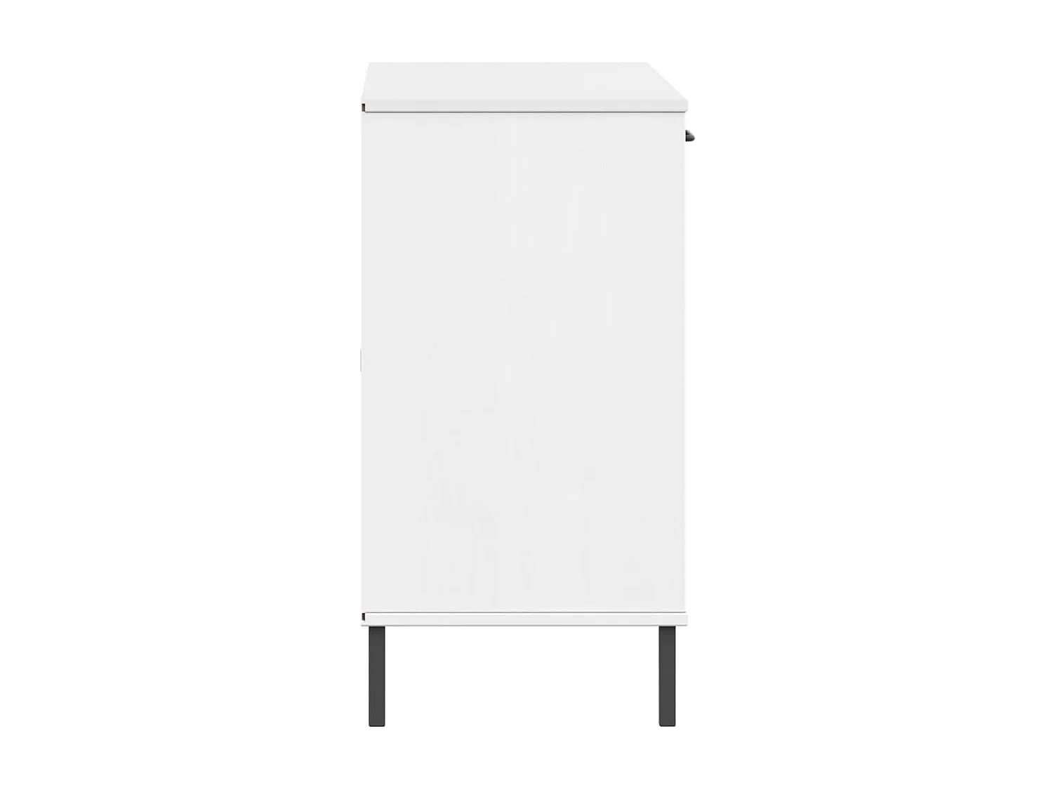 Sideboard Anrichte mit Metallbeinen OSLO Weiß 113x40x77 cm Massivholz -RM75216
