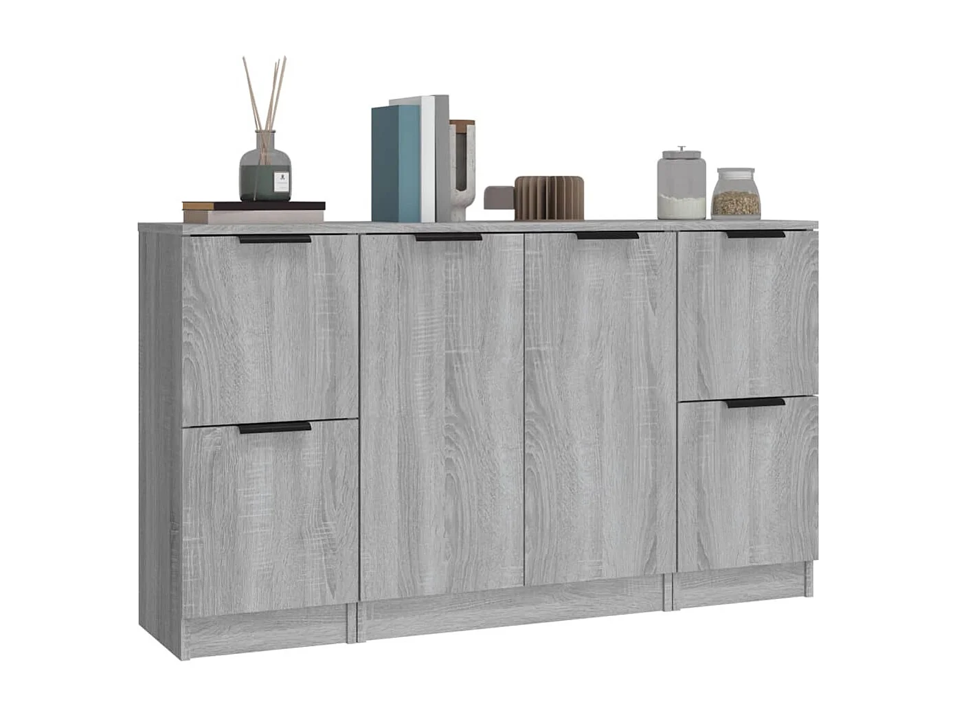 Sideboards Grau im 3er-Set Anrichten Sonoma Holzwerkstoff -RM84910