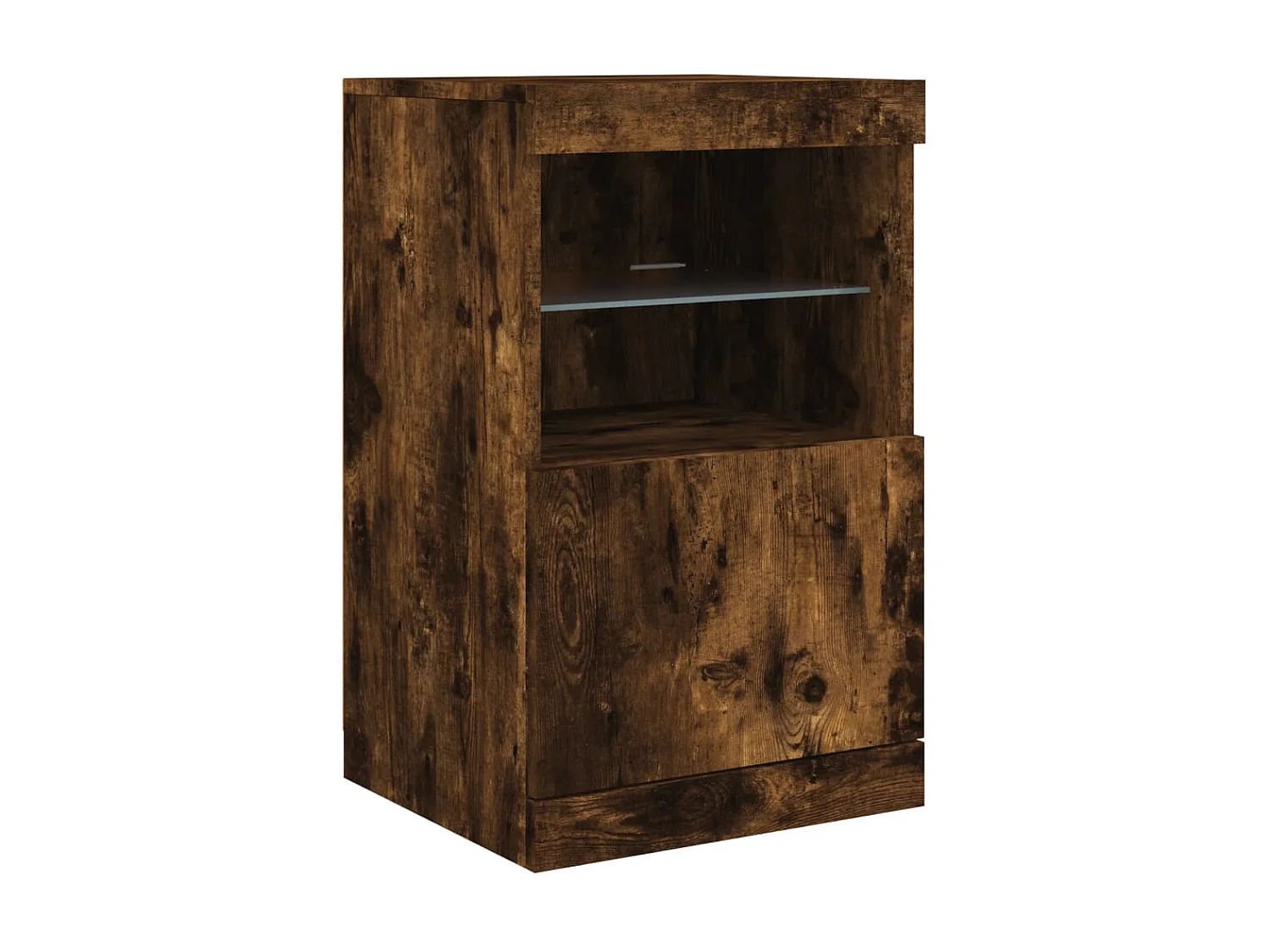 Sideboard mit LED-Leuchten Anrichte Räuchereiche 41x37x67 cm -RM62898