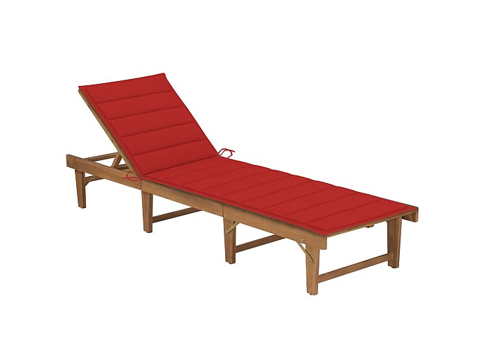 Tumbona De Jardín Plegable Con Cojín - Ajustable, Impermeable, Reposacabezas Extraíble Y Soporte Para Bebidas