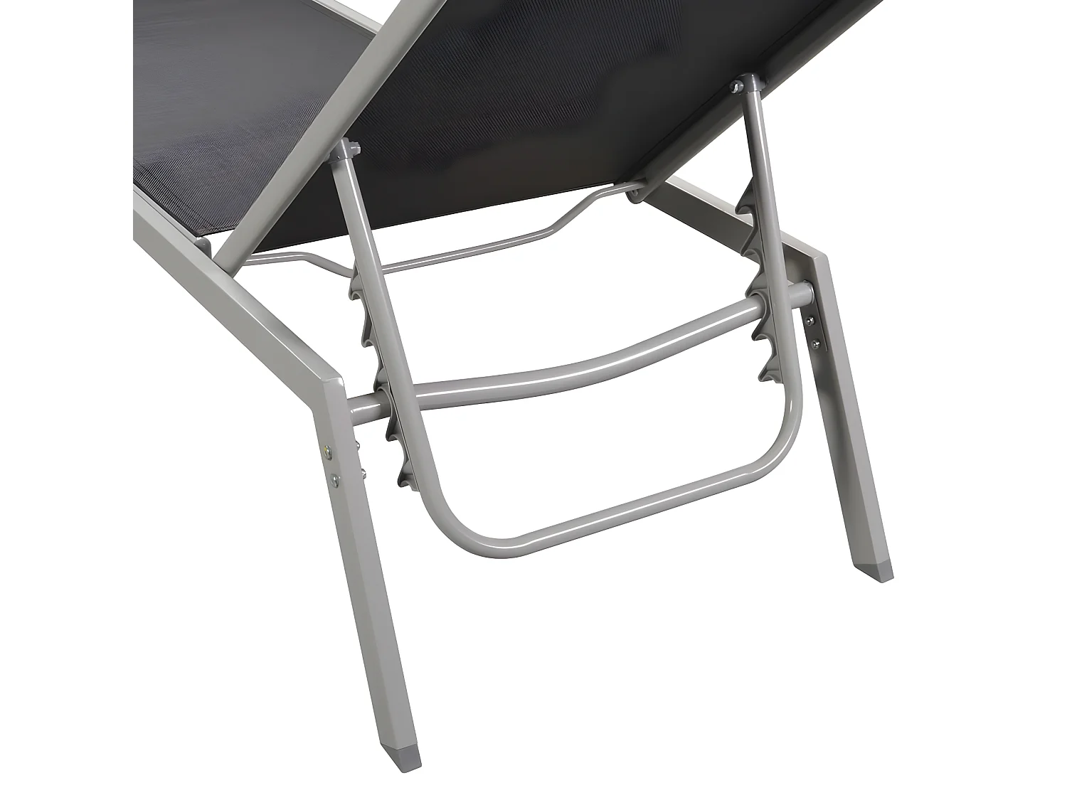 Ligbedden 2 st met tafel staal en textileen zwart NL820725