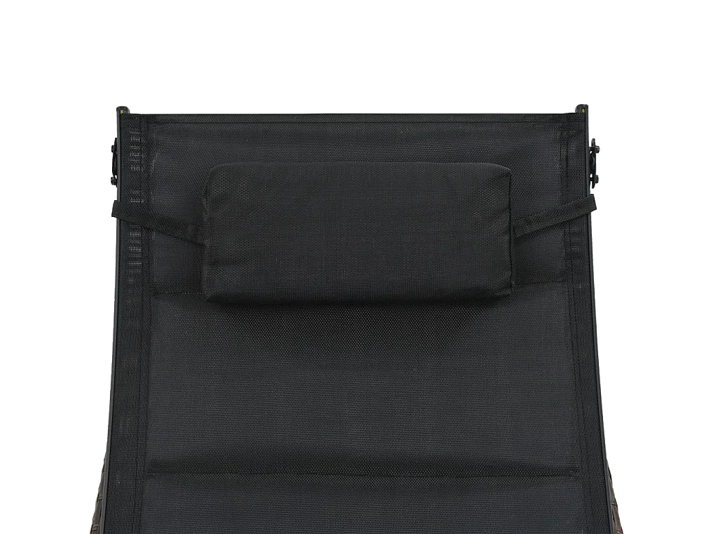 Bain de soleil Résine tressée et textilène Marron SEF84088