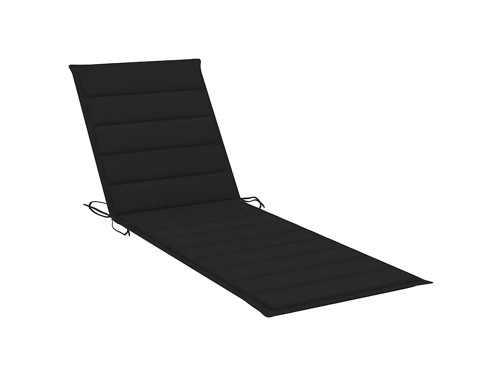 Bain de soleil double et coussin noir Pin imprégné SEF82359