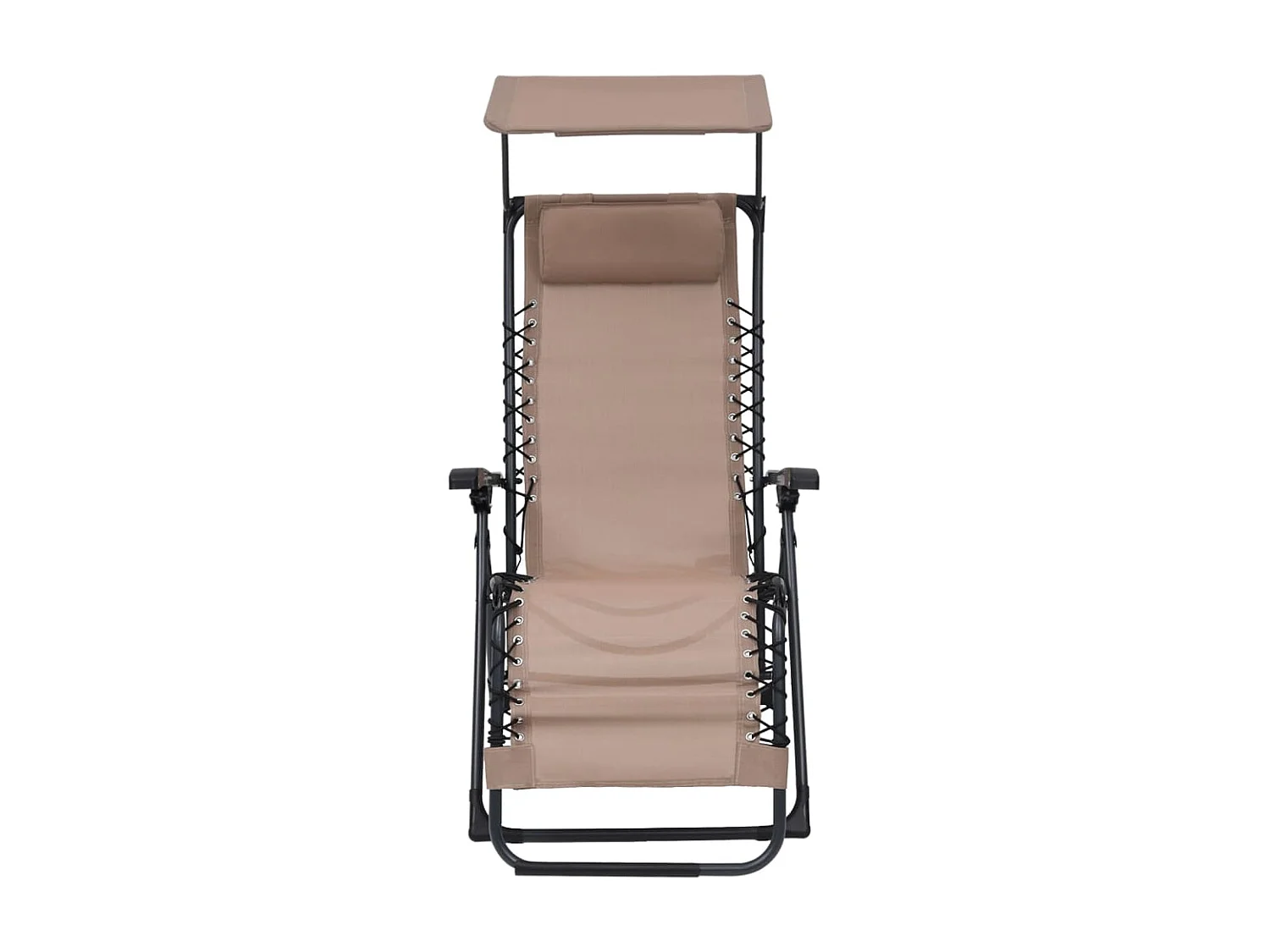 Tumbona plegable de textilene taupe ES51569