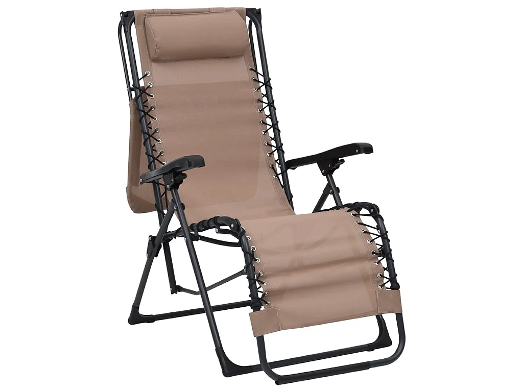 Tumbona plegable de textilene taupe ES51569