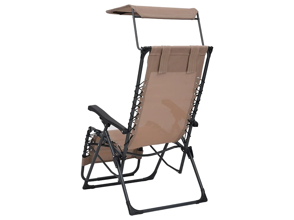 Tumbona plegable de textilene taupe ES51569