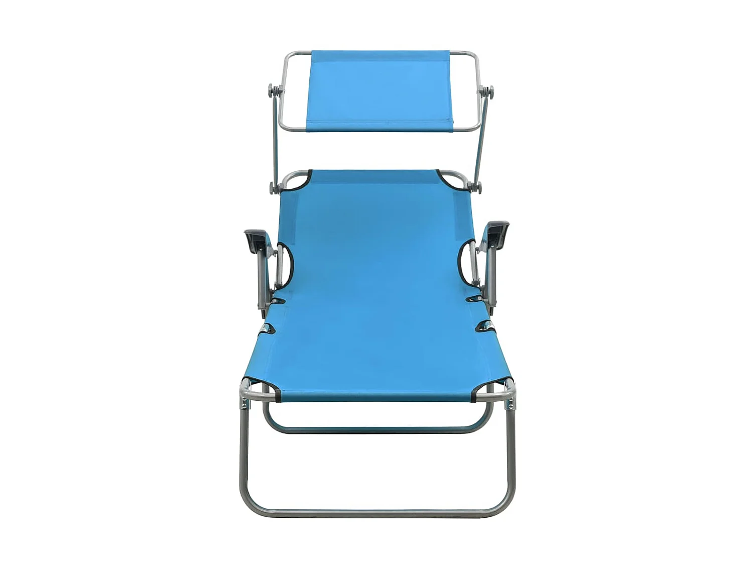 Bain de soleil avec auvent Acier Bleu SEF74315