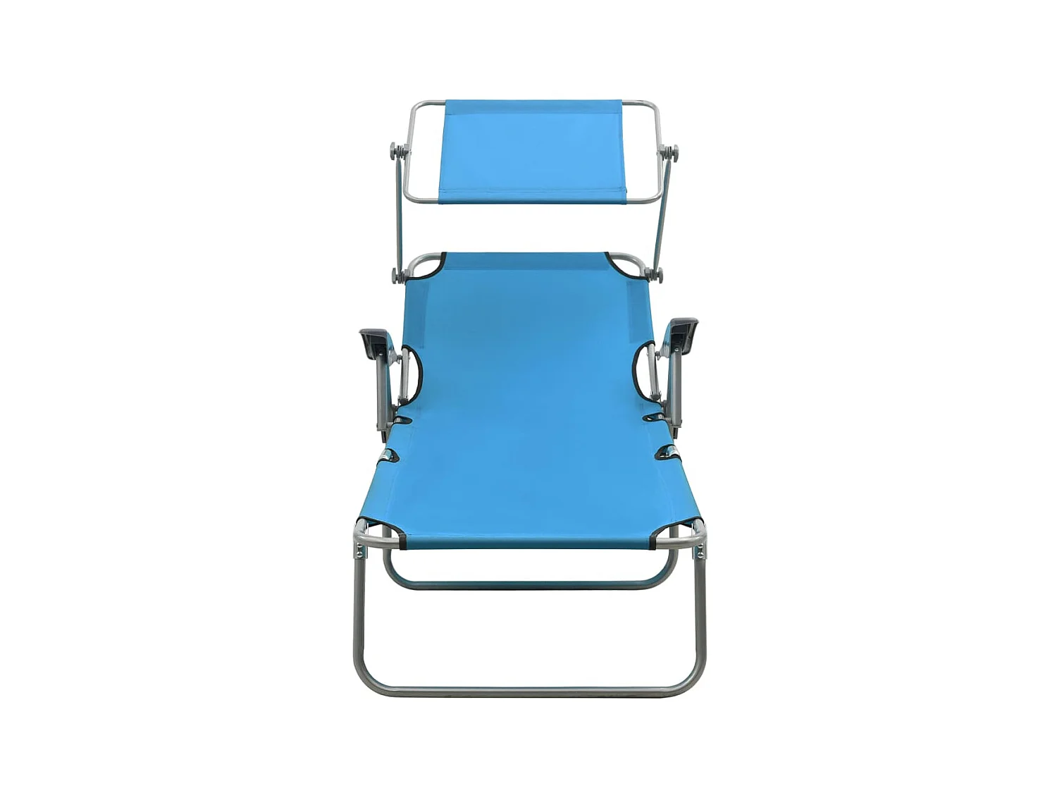 Ligbed met luifel staal staalblauw NL156668