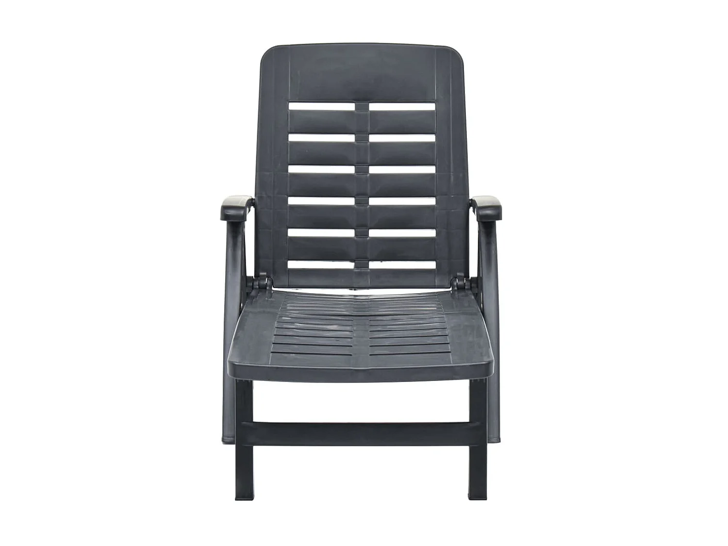 Tumbona plegable de plástico gris antracita ES99848