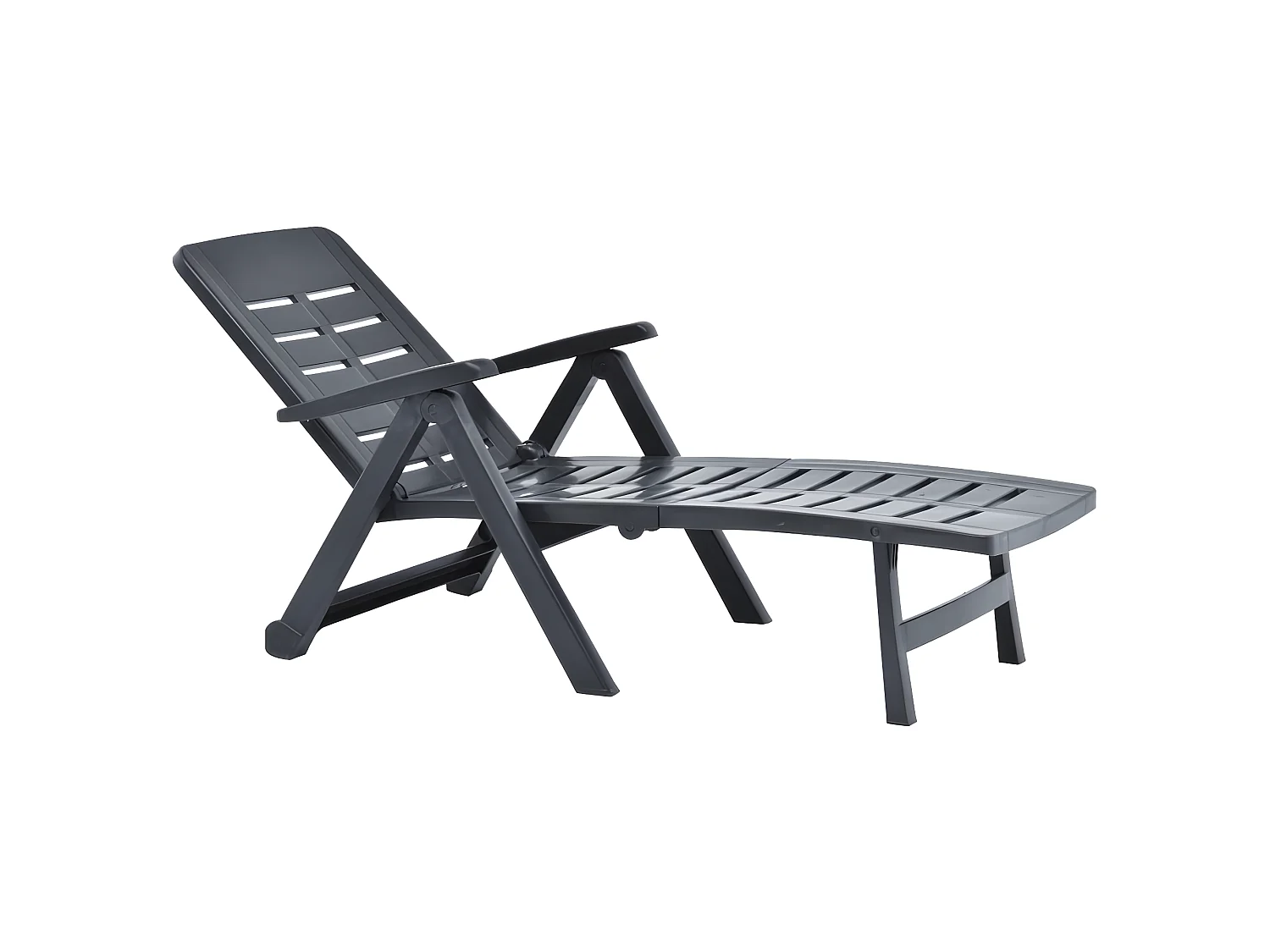 Bain de soleil pliable Plastique Anthracite SEF31636