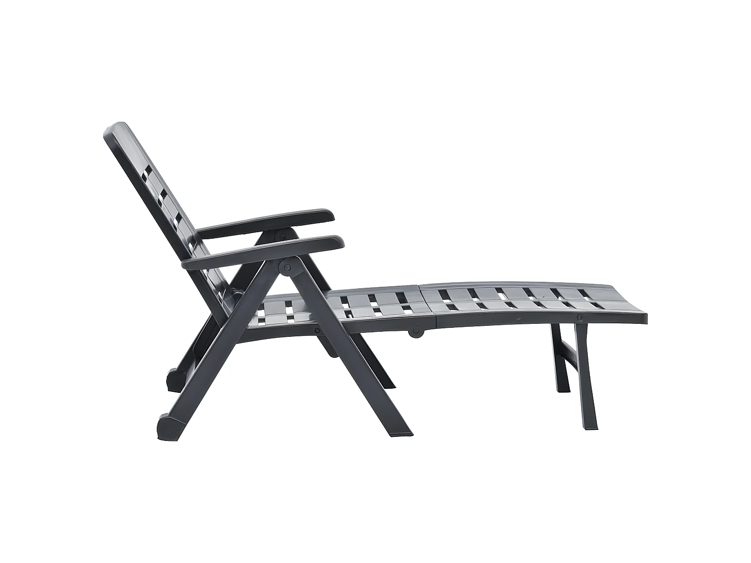 Bain de soleil pliable Plastique Anthracite SEF31636