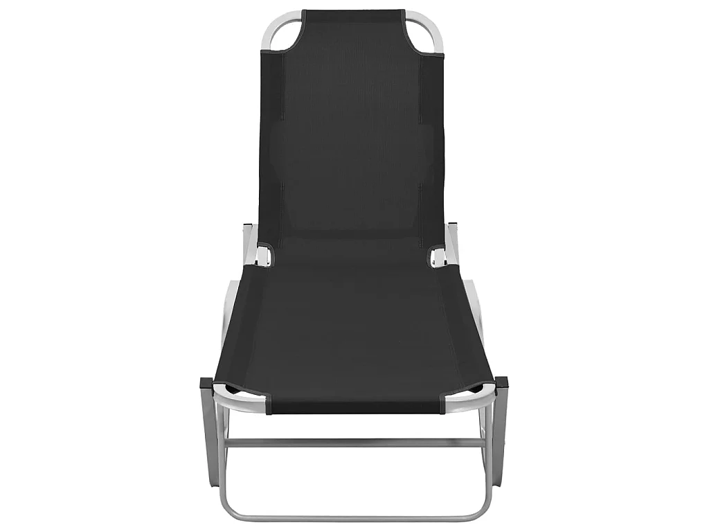 Bain de soleil aluminium et textilène noir SEF95503