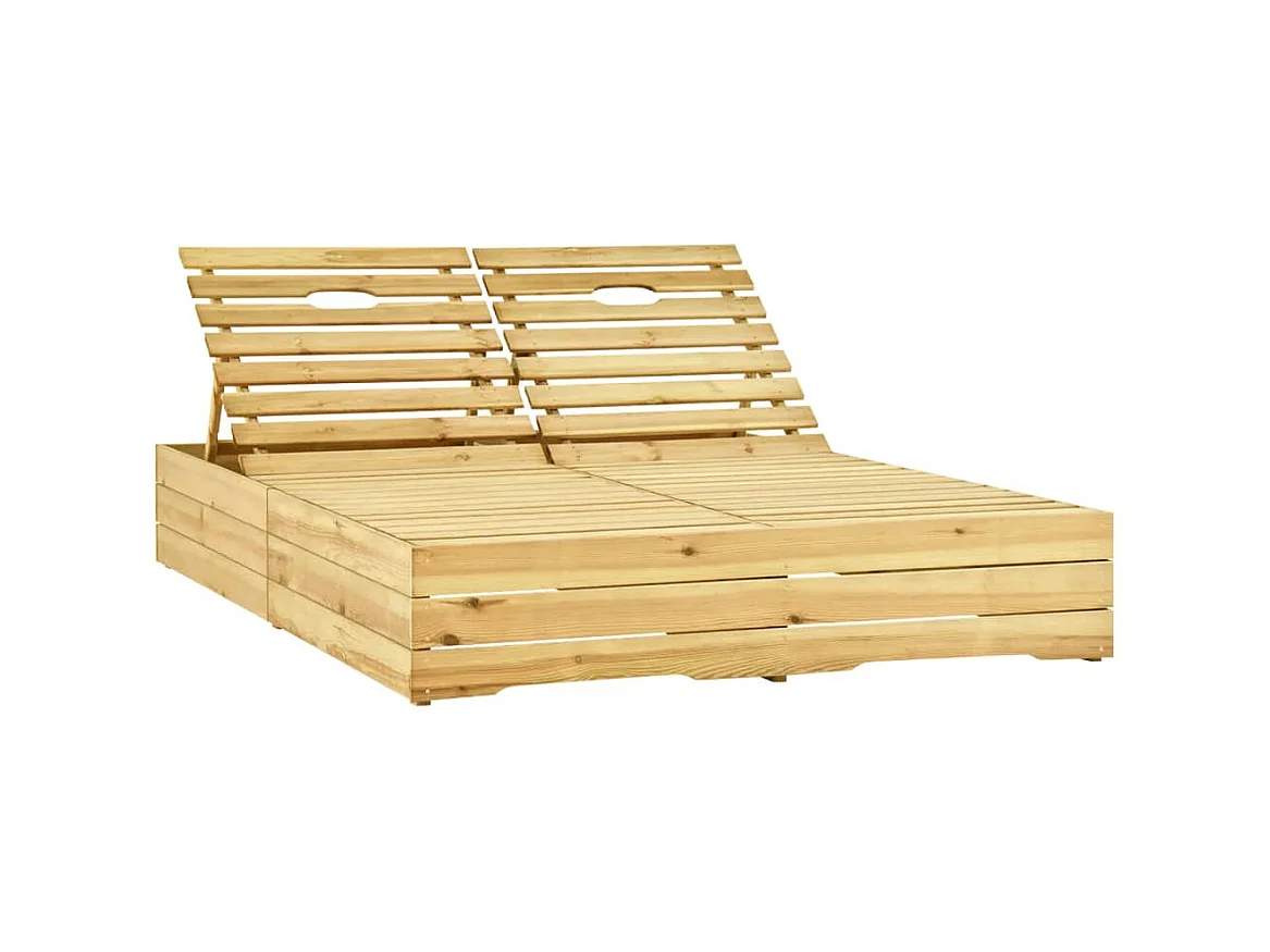 Bain de soleil double Bois de pin imprégné de vert SEF61452