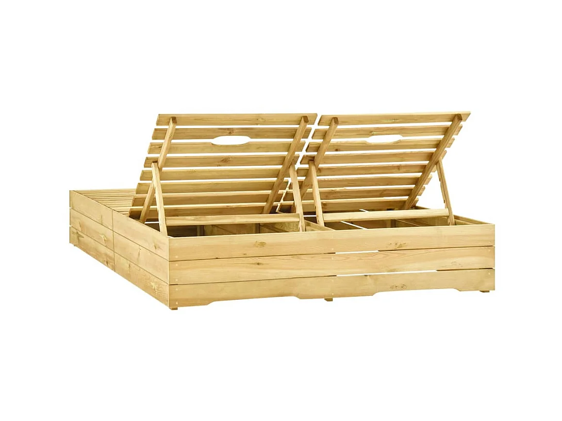 Bain de soleil double Bois de pin imprégné de vert SEF61452