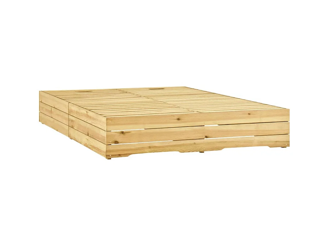 Bain de soleil double Bois de pin imprégné de vert SEF61452