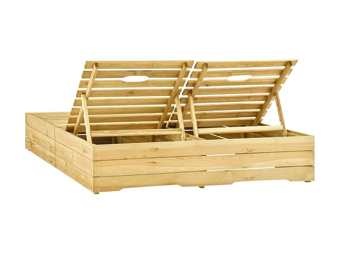 Bain de soleil double Bois de pin imprégné de vert SEF61452