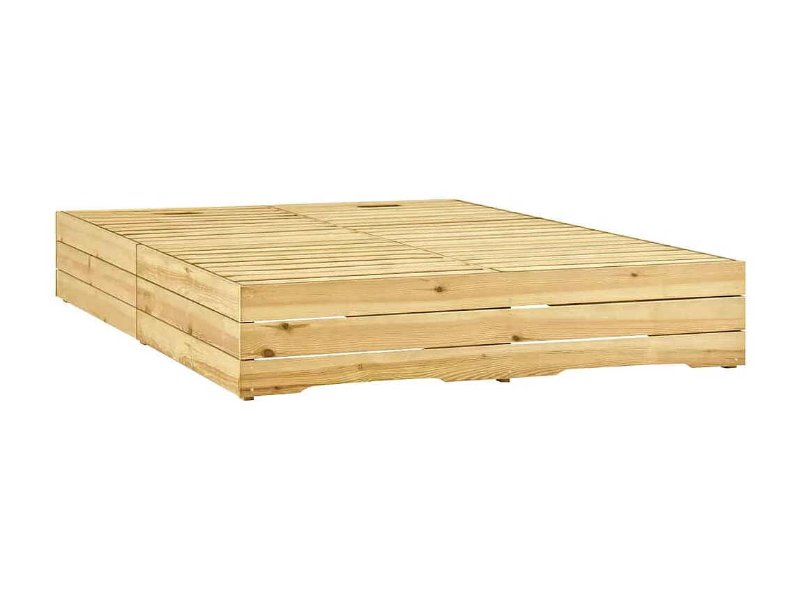 Bain de soleil double Bois de pin imprégné de vert SEF61452