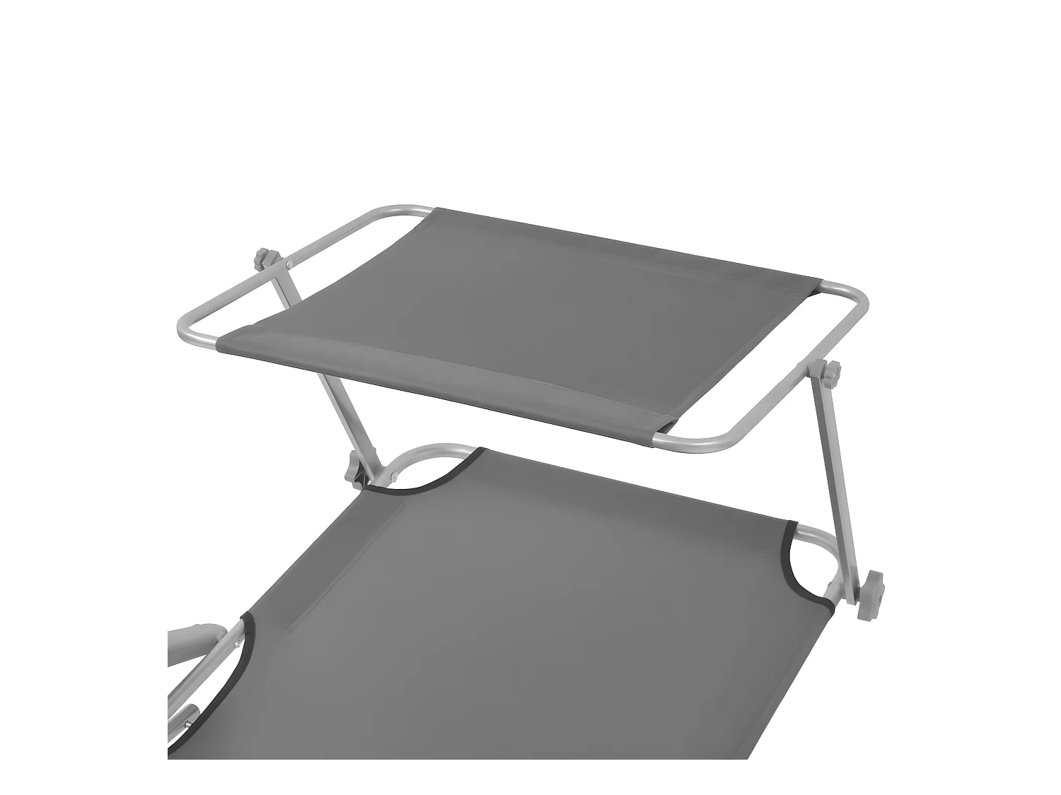 Bain de soleil avec auvent Acier Gris SEF84108