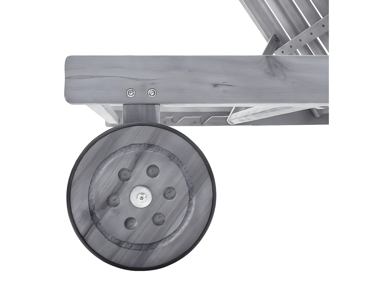 Bain de soleil de jardin avec coussin Gris Bois d'acacia solide SEF97540