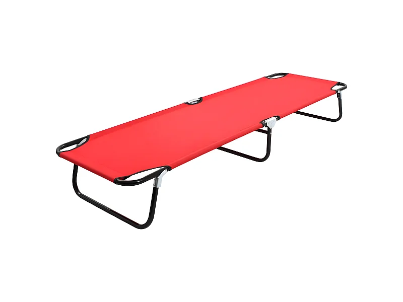Tumbona plegable acero roja ES90674