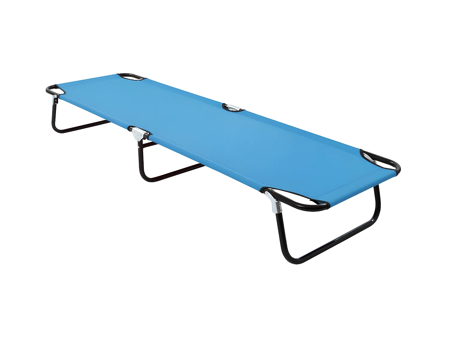 Bain de soleil pliable Acier Bleu turquoise SEF70966
