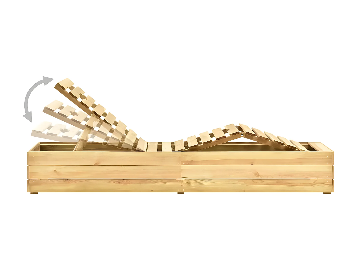 Tumbona con mesa madera de madera de pino impregnada verde ES25042