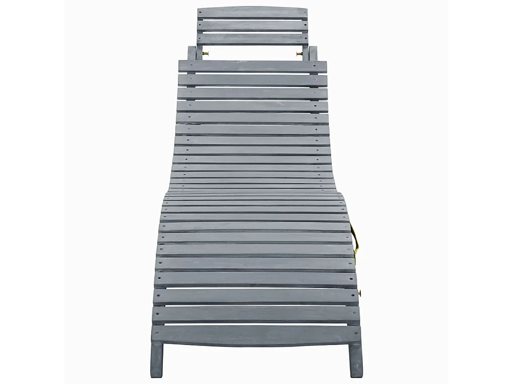 Bain de soleil Délavage gris Bois d'acacia solide SEF34900