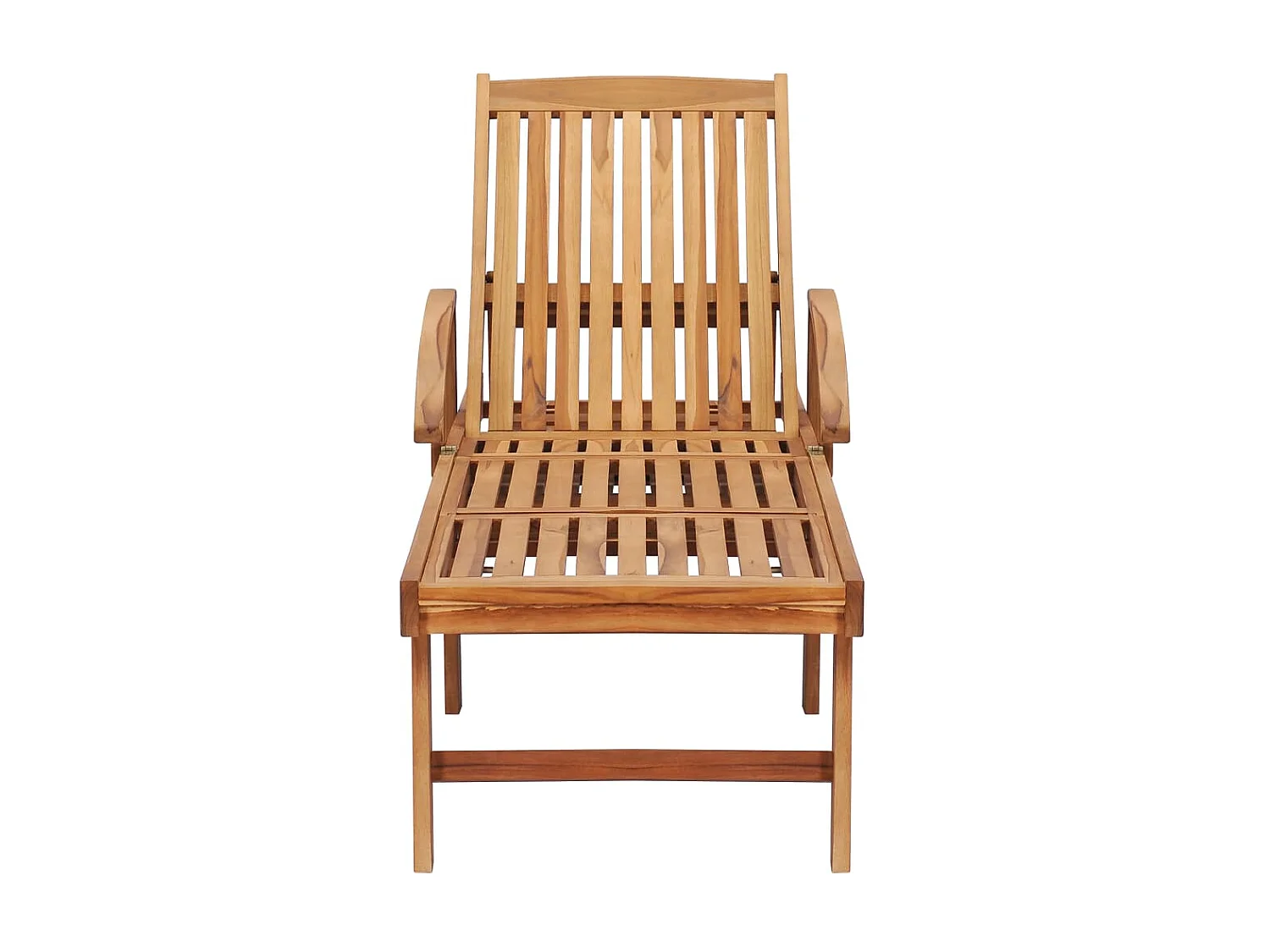 Bain de soleil avec table et coussin Bois de teck solide SEF98027